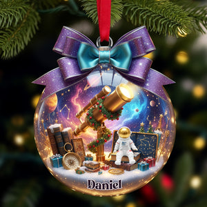 Telescope Night Sky Ornament - Personalized Gifts For Astronomy Lovers 05PALU071025 - Ornament - GoDuckee