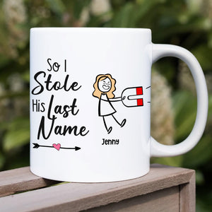 Gift For Couple, Personalized Mug, Stick Couple Coffee Mug, Couple Gift - Coffee Mug - GoDuckee