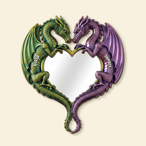 Fantasy Dragon Couple Mirror, Personalized Gifts For Couple 01qhtn290725 - Mirror - GoDuckee