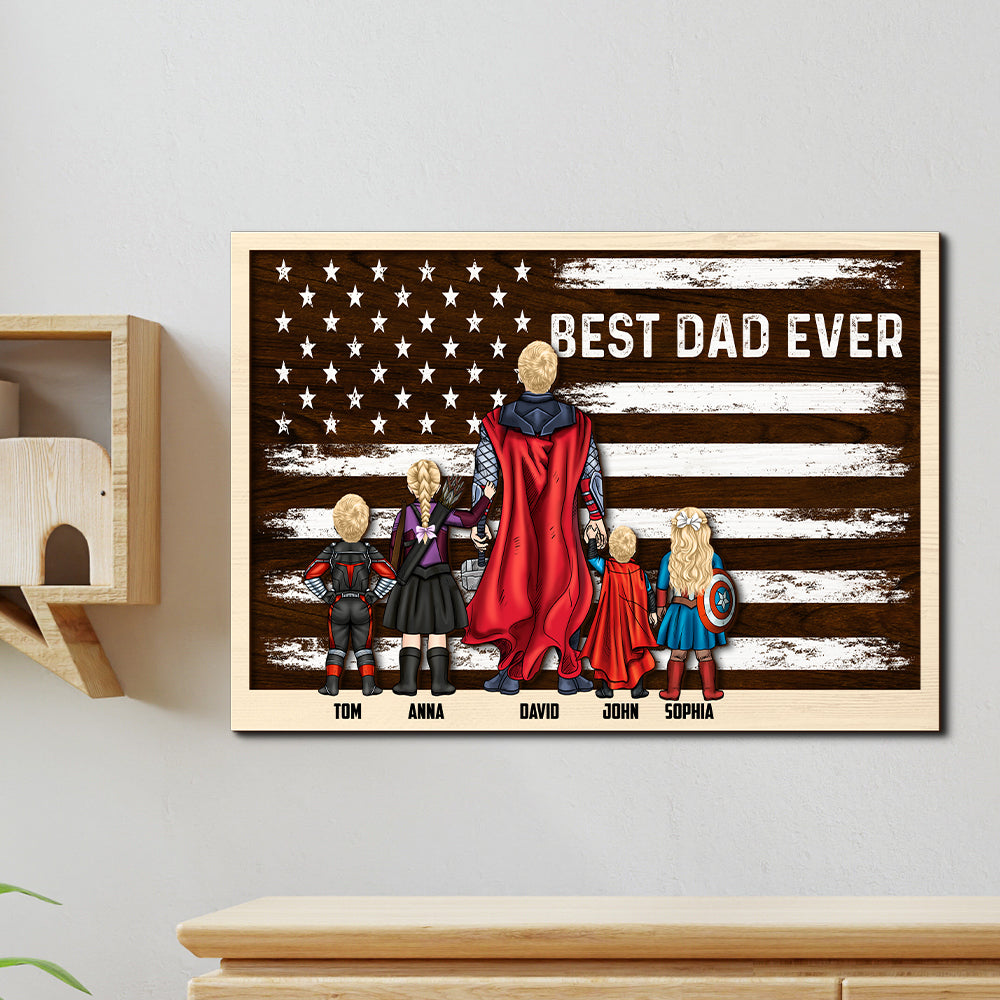 Father's Day Happc-01NATN250423TM Personalized Wooden Art - Wood Sign - GoDuckee