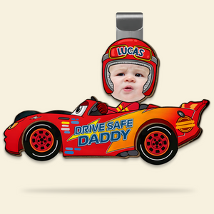 Custom Photo Gifts For Dad, Mom Car Visor Clip Custom Face Kid 03KAPU180225 - Caps - GoDuckee