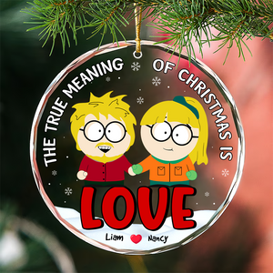 Personalized Gifts For Couple Christmas Ornament, Cartoon Character 03tgpu281024hg - Ornament - GoDuckee