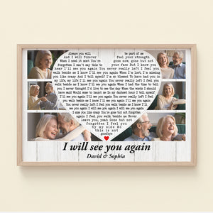 I Will See You Again, Custom Couple Photo Canvas Print, Gift For Couple, Memorial Gifts - Poster & Canvas - GoDuckee