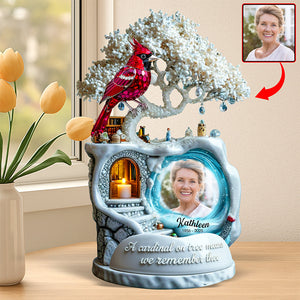Cardinal From Heaven Acrylic Plaque, Custom Photo Memorial Keepsake For Loved One 01qhqn190925 - Shaped Plaques - GoDuckee