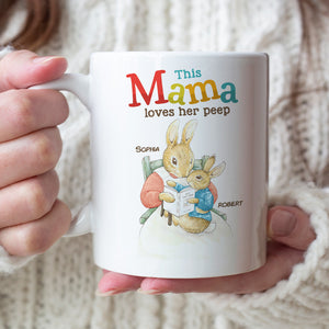 Personalized Gifts For Mom Coffee Mug This Mama Loves Her Peep 03HUDT220224 - Coffee Mugs - GoDuckee