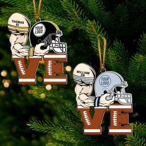 Personalized Gifts For American Football Lovers Christmas Ornament 04qnqn261024 - Ornament - GoDuckee