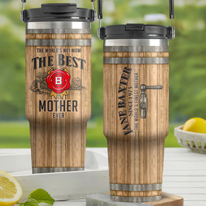 Personalized Gifts For Mom Tumbler With Handle, Whiskey Bourbon Barrel 03qhqn020425 - Tumbler Cup - GoDuckee