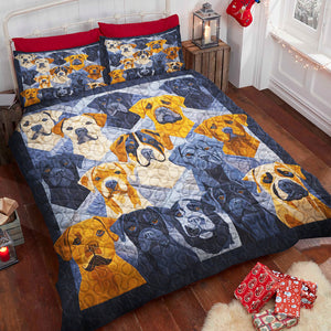 Rottweilers Dog Christmas Quilt Bed Set Gifts For Dog Lovers 01HUDT081124 - Blanket - GoDuckee