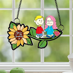 Personalized Gifts For Couples Suncatcher Ornament You're My Sunshine 05KALU201224DA - Ornament - GoDuckee