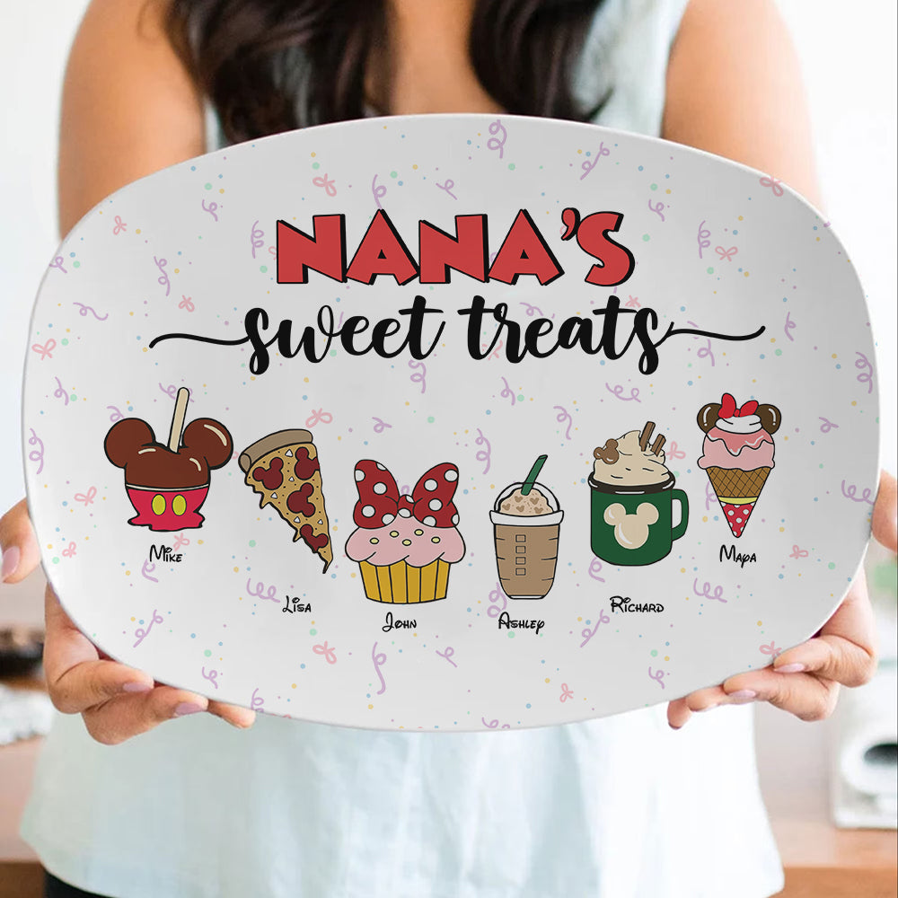 Family's Sweet Treats, Gift For Family, Personalized Resin Plate, Cartoon Snack Plate, Christmas Gift 04NAHN301023 - Resin Plate - GoDuckee