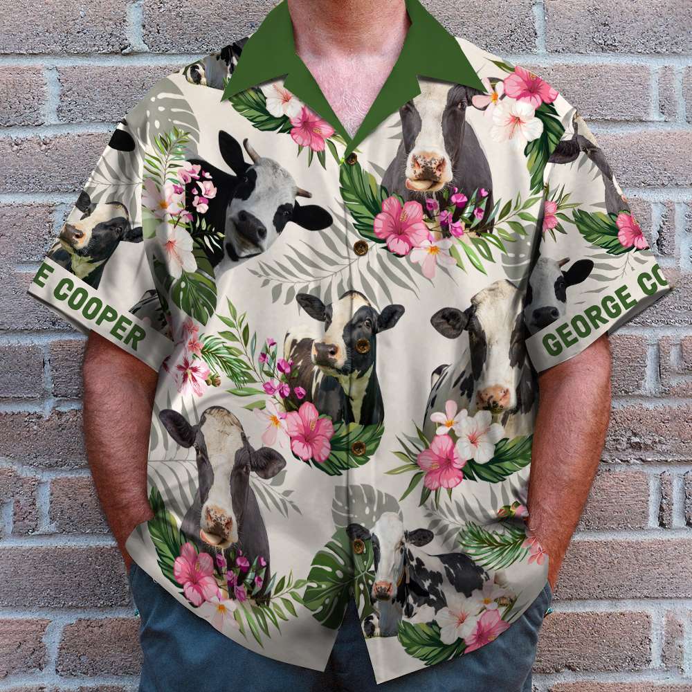 Animal Lovers, Personalized Hawaiian Shirt, Gifts For Cow Lover - Hawaiian Shirts - GoDuckee