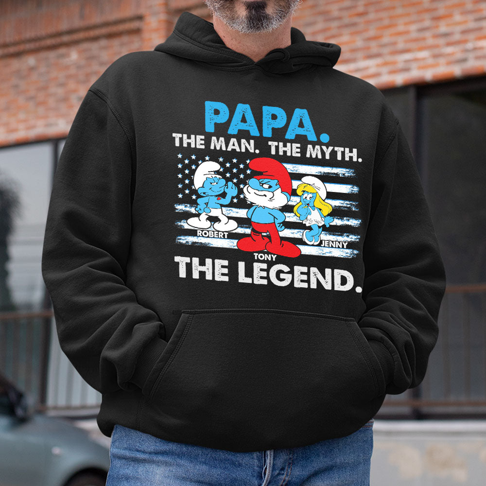 Papa The Man The Legend, Personalized Shirt Hoodie Sweatshirt 04DNPO250423 - Shirts - GoDuckee