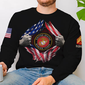 Custom Military Rank Gifts For Veteran 3D Shirt 04qnqn120724 - AOP Products - GoDuckee