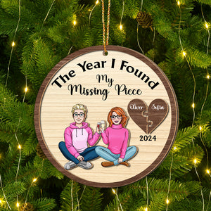 Personalized Gifts For Couple Wood Ornament Christmas 01XQMH141024HH - Ornament - GoDuckee