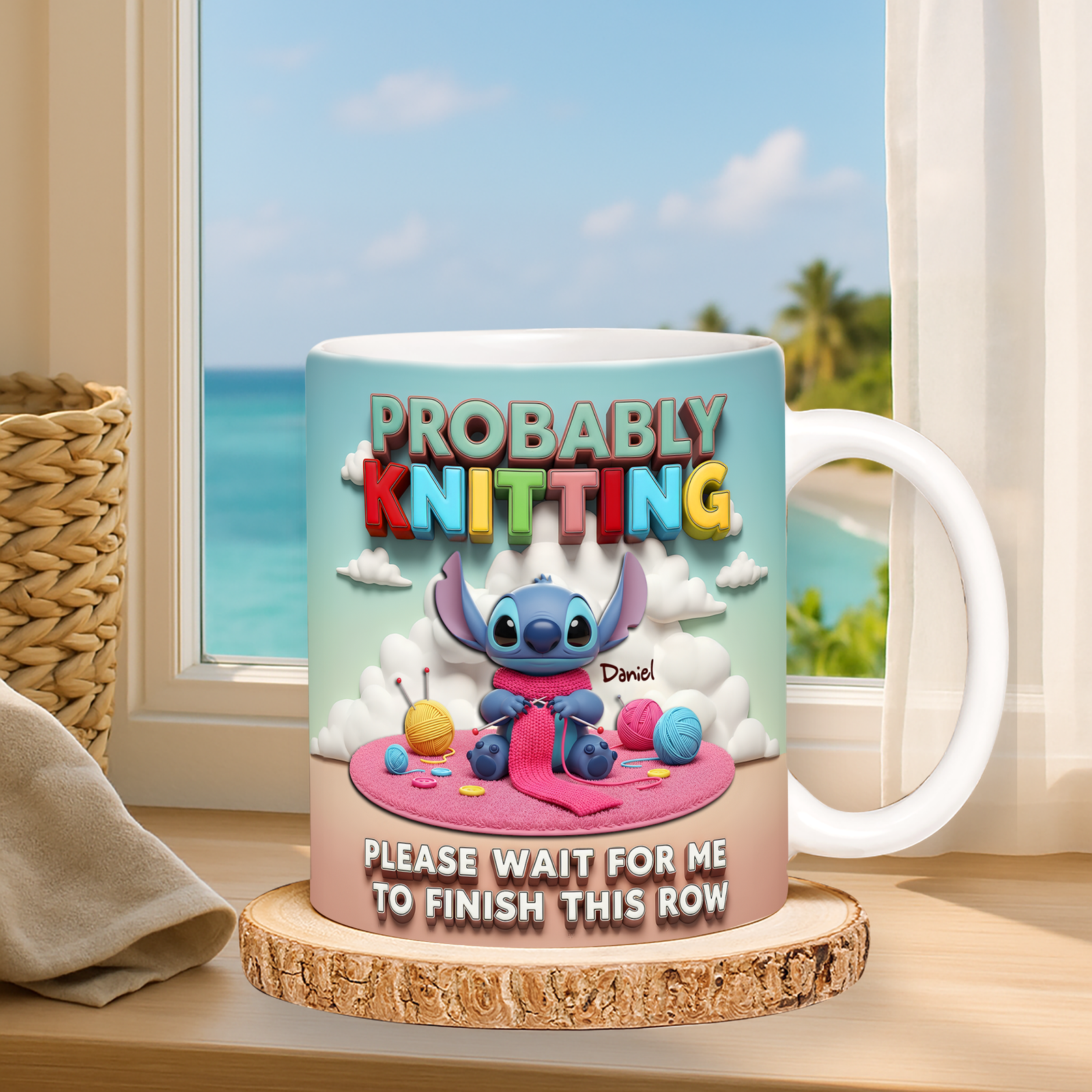 Tropical Alien Knitting Coffee Mug- Personalized Gifts For Knitting Lovers 01TOLU160625 - Coffee Mug - GoDuckee