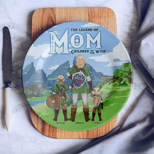 Personalized Gift For Mom Ceramic Round Plate Mother's Day The Legend Of Mom 05NAQN030425HG - Ceramic Round Plate - GoDuckee