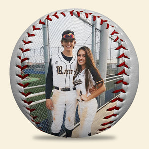 Custom Photo Couple Baseball Lovers Gifts 04TODT041124 - Baseball - GoDuckee