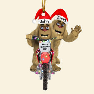 Personalized Gifts For Motocross Rider Christmas Ornament, Happy Bigfoot 02qhdt140924 - Ornament - GoDuckee