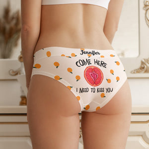 Persnalized Gift For Couple Women's Briefs I Need To Kiss You - Boxers & Briefs - GoDuckee