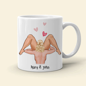 I Love You With My Hole Heart And This Too Personalized Funny Coffee Mug Gift For Couple - Coffee Mug - GoDuckee