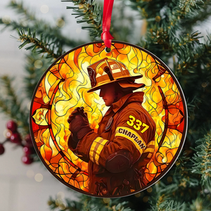 Personalized Christmas Gifts Firefighter Ornament 01ACPU240924 - Ornament - GoDuckee