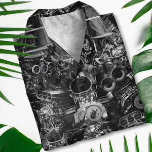 Racing Engine Hawaiian Shirt Gift For Hot Rod Lover, Muscle Car Lover- GZ-HW-01QHQN170623 - Hawaiian Shirts - GoDuckee