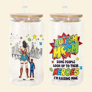 Personalized Gifts For Autism Mom Glass Can 01HUDT210225PA - Glass Can - GoDuckee