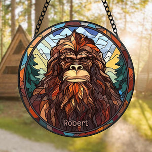 Personalized Big Foot Stained Glass 05acqn210824 - Ornament - GoDuckee