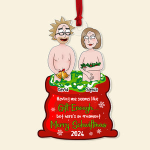 Personalized Gifts For Couple Christmas Ornament 01qhtn180724hg Having Me Seems Like Gift Enough - Ornament - GoDuckee