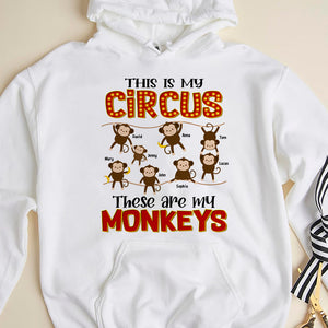 This Is My Circus Personalized Monkey Kids Shirt Gift For Grandparents - Shirts - GoDuckee