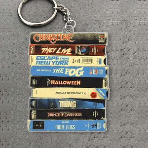 Classic Horror Movies Tape Collection Keychain, Gift For Horror Fans 02qhqn260623 - Keychains - GoDuckee