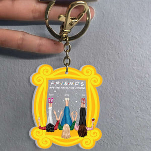 Best Friends, Friends Are The Family We Choose, Personalized Keychain, Unique Gifts For Friends, 03nahn171123hh - Keychains - GoDuckee
