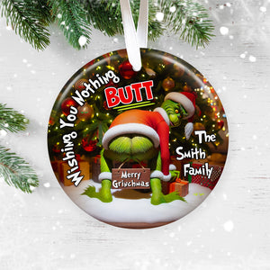 Personalized Gifts For Family, Ceramic Ornament 01HUDT240724 Naughty Ornament - Ornament - GoDuckee