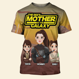 Personalized Gifts For Mom Shirt 05natn180225hg The Best Mother In The Galaxy - AOP Products - GoDuckee