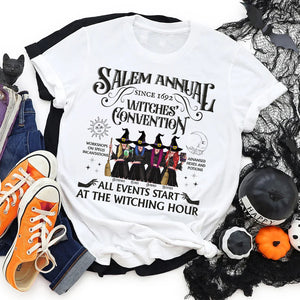 Salem Annual Witches’ Convention All Events Start At The Witching Hour, Personalized Shirt, Gifts For Besties Witch - Shirts - GoDuckee