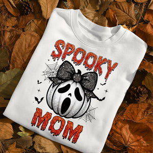 Personalized Gifts For Mom Glitter Shirt, Spooky Mama 01qhqn180924 - Shirts - GoDuckee