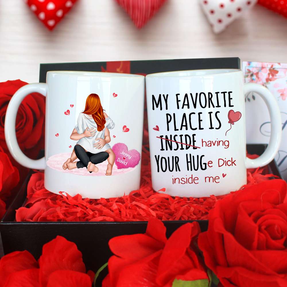 Romantic Couple, Personalized Mug, Couple Gifts, Gifts For Him, Gifts For Her, Valentine's Day Gifts - Coffee Mug - GoDuckee