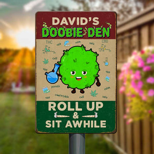 Personalized Gift For Weed Lover, Doobie Den Metal Sign 02toqn170724 - Metal Signs - GoDuckee