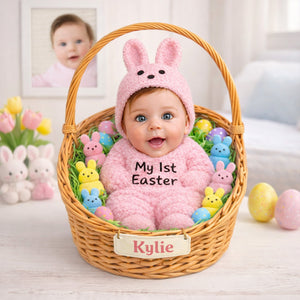 Baby First Easter Acrylic Plaque Custom Photo Gifts For Parents 01HULU110326-Homacus