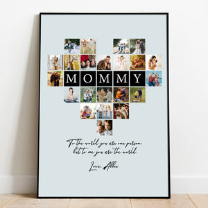 To Me You Are The World, Custom Photo Canvas Print, Gift For Mom, Grandma - Poster & Canvas - GoDuckee
