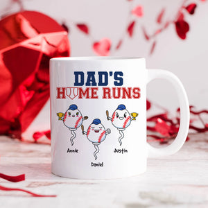 Personalized Gift For Dad Mug Dad's Home Runs - Coffee Mugs - GoDuckee