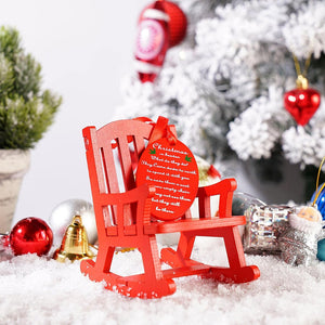 Christmas In Heaven Memorial Ornament 03HUXX060924 Wooden Rocking Chair Ornament For Christmas In Heaven - - GoDuckee