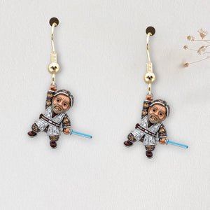 Funny Hanging Galactic Characters Earrings - Personalized Gifts For Movie Fans 05QHDT110725 - Earrings - GoDuckee