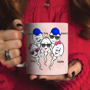 Thank You For Not Swallowing Us Personalized Funny Sperm Coffee Mug Gift For Mom - Coffee Mug - GoDuckee