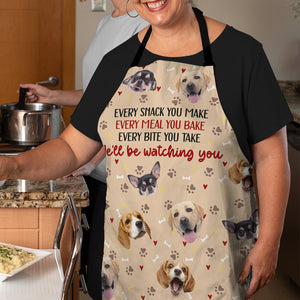 Custom Photo Gifts For Dog Lover Aprons We'll Be Watching You - Aprons - GoDuckee