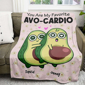 Personalized Gifts For Couple Blanket My Favorite Avo-Cardio - Blankets - GoDuckee