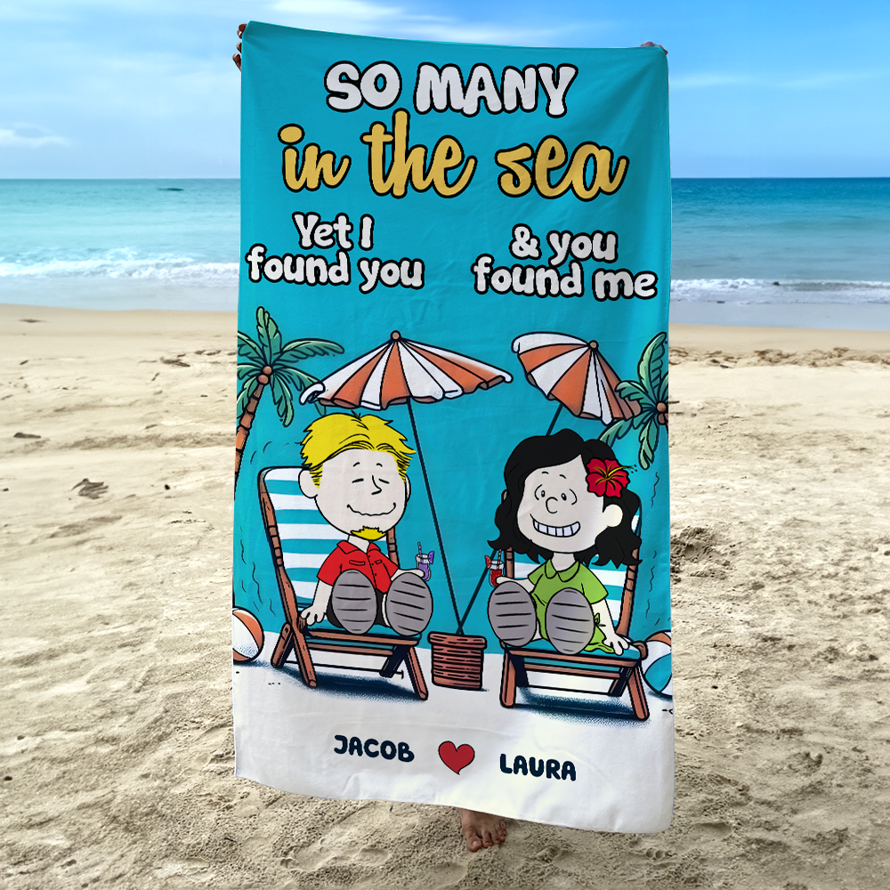 Personalized Gifts For Couple Beach Towel 02xqpu130125pa Yet I Found You - Beach Towel - GoDuckee