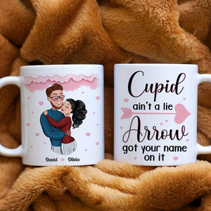 Cupid Ain't A Lie, Personalized Mug, Romantic Couple Gifts - Coffee Mug - GoDuckee