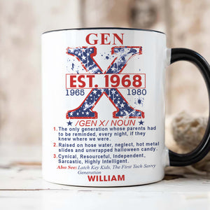 Personalized Gifts For Gen X Accent Mug Black 02XQQN301124 - Coffee Mug - GoDuckee