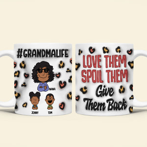 Personalized Gifts For Grandma Coffee Mug 03katn170225hh Grandma Life: Love Them Spoil Them - Coffee Mug - GoDuckee